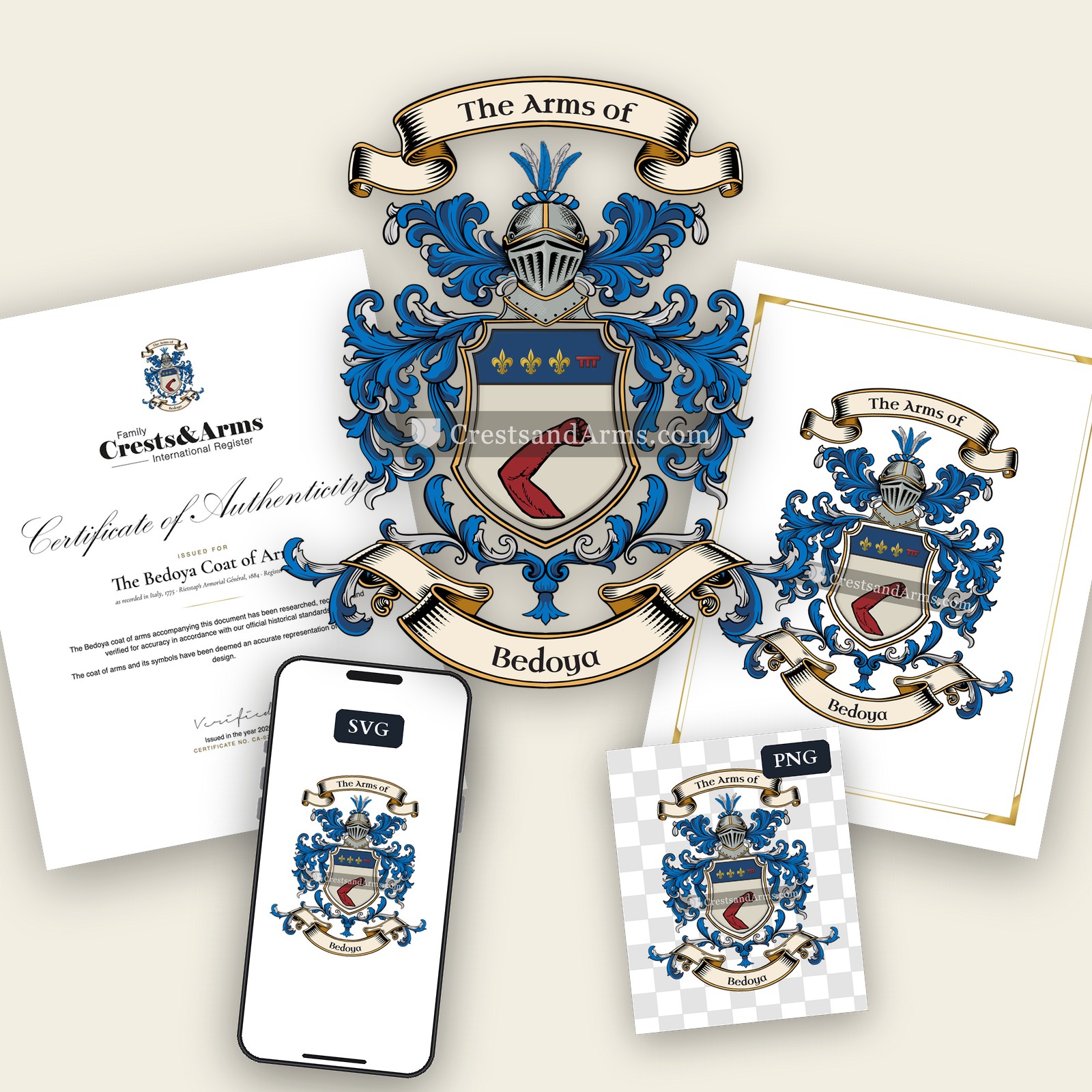 The Bedoya arms on the coat of arms — digital pack
