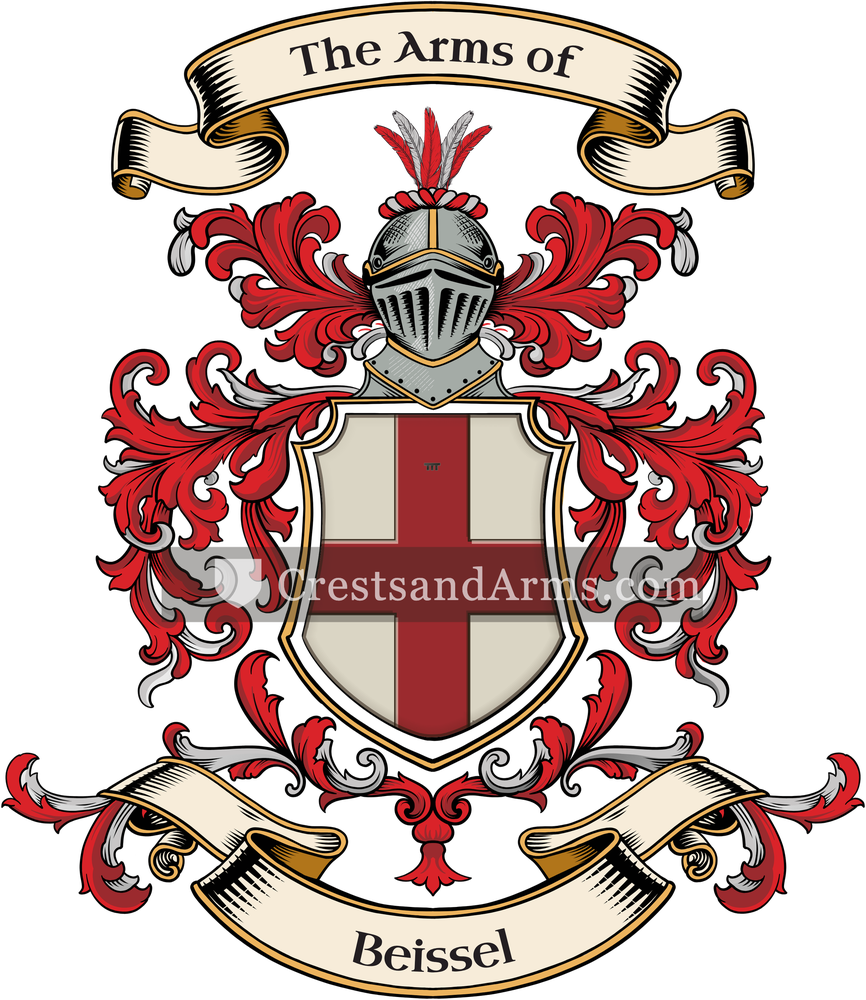 The Beissel coat of arms, drawn from the recorded blazon