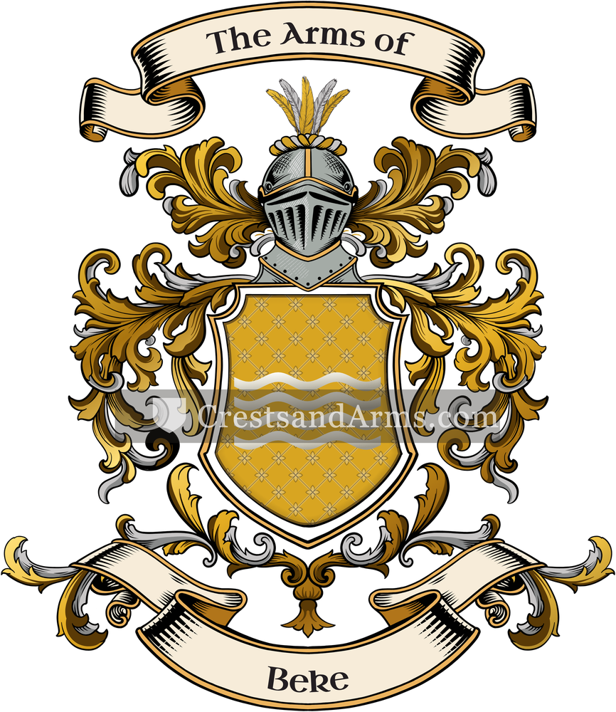 The Beke coat of arms, drawn from the recorded blazon