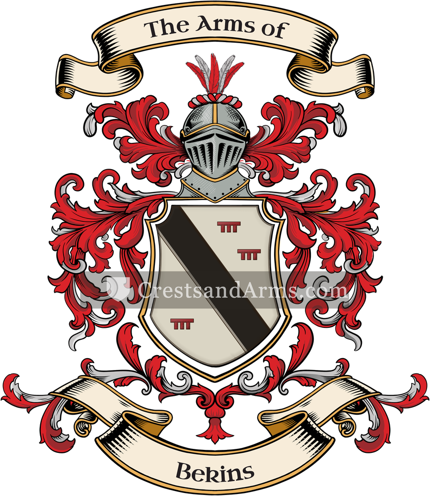 The Bekins coat of arms, drawn from the recorded blazon