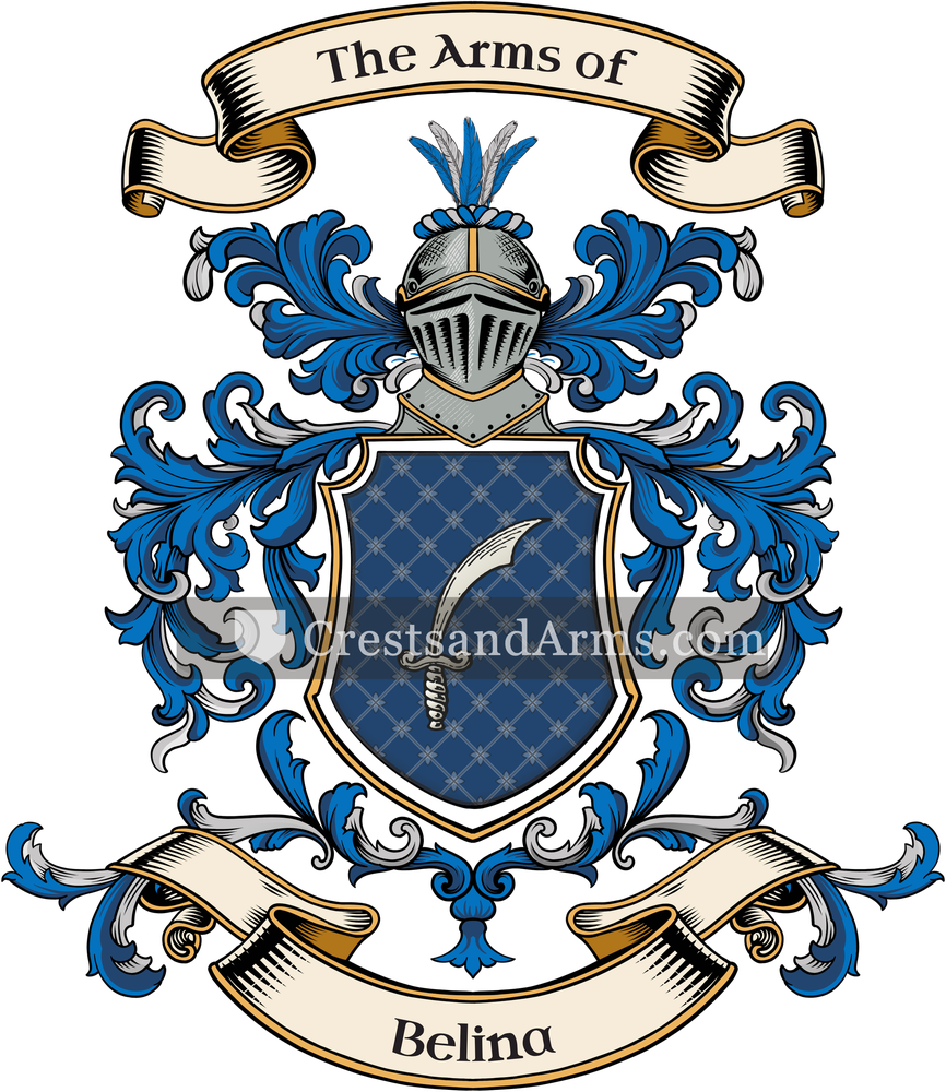 The Belina coat of arms, drawn from the recorded blazon