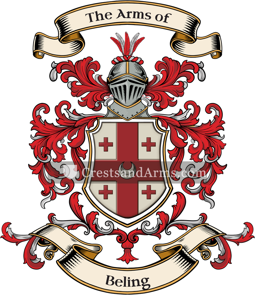 The Beling coat of arms, drawn from the recorded blazon