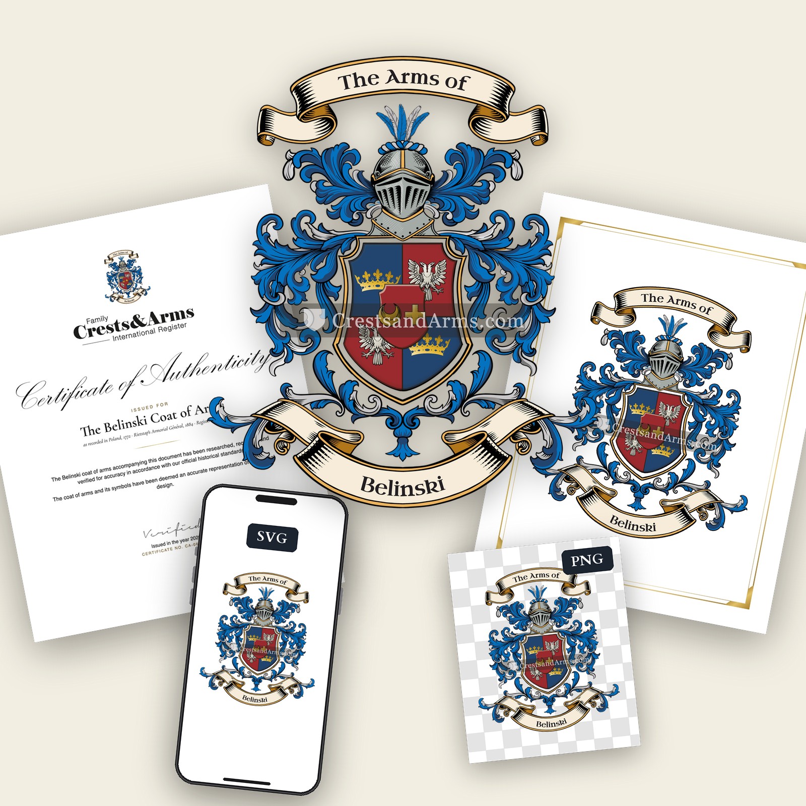 The Belinski arms on the coat of arms — digital pack