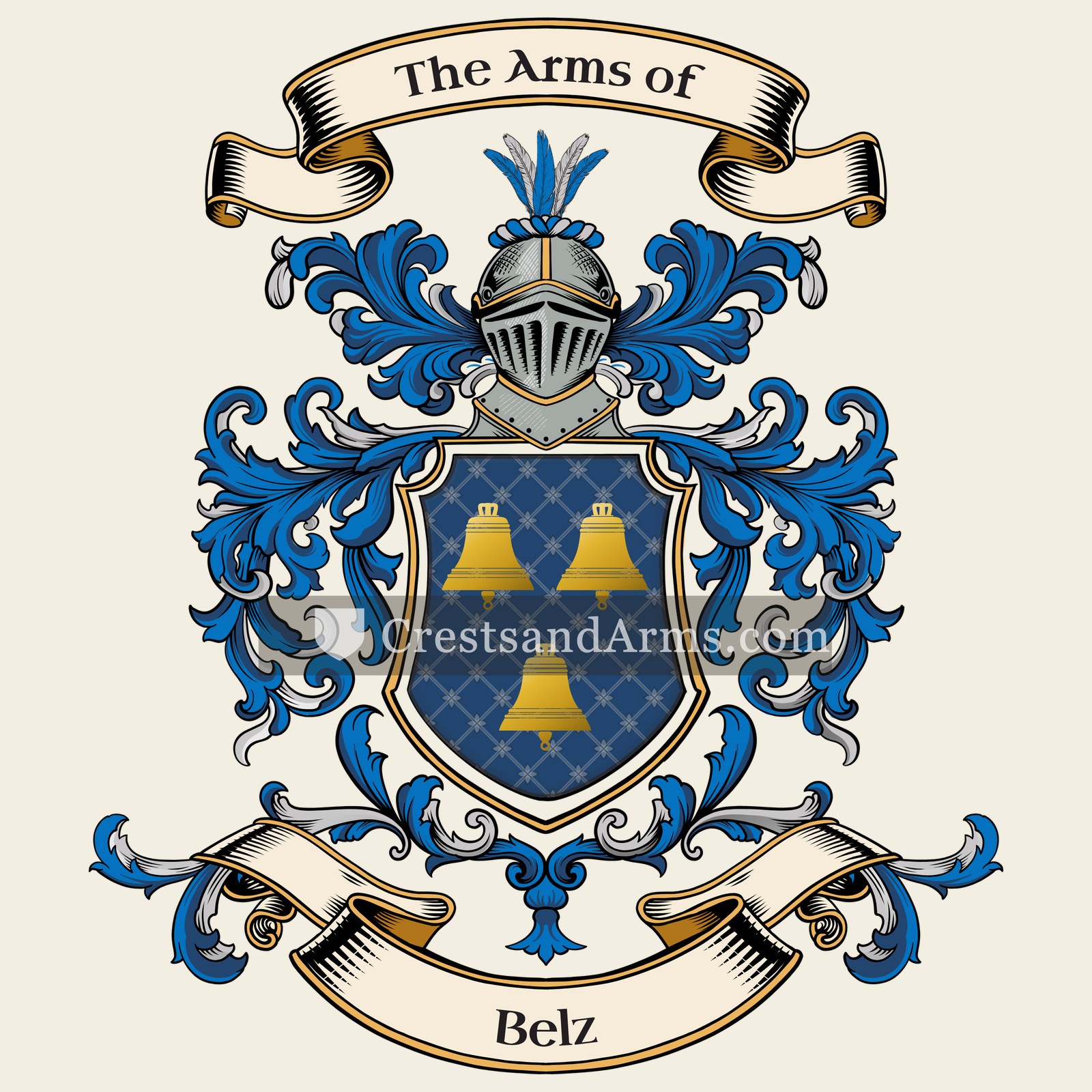 The Belz coat of arms, drawn from the recorded blazon