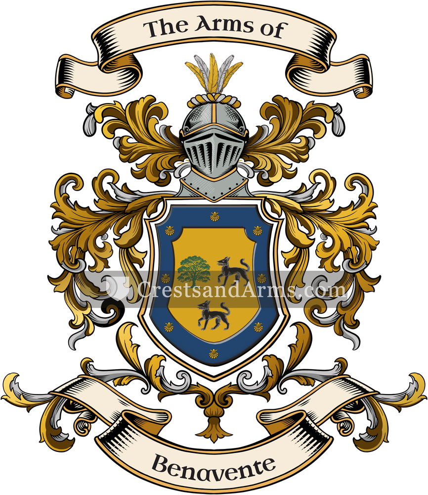 The Benavente coat of arms, drawn from the recorded blazon