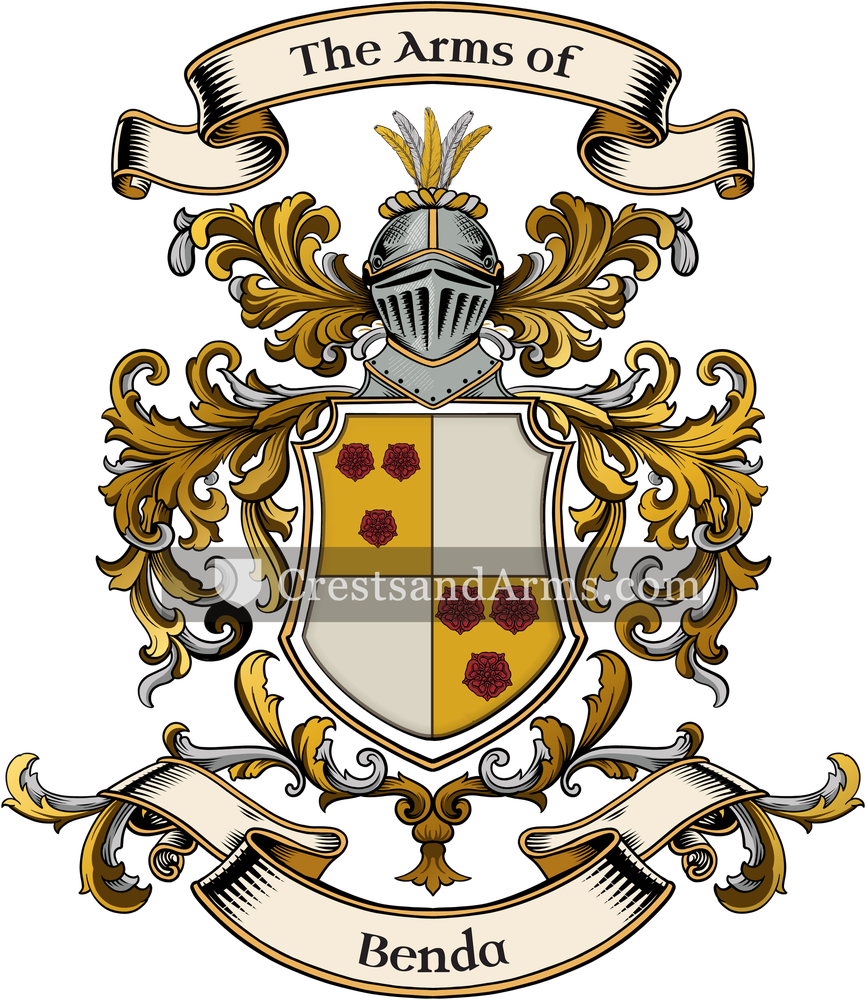 The Benda coat of arms, drawn from the recorded blazon