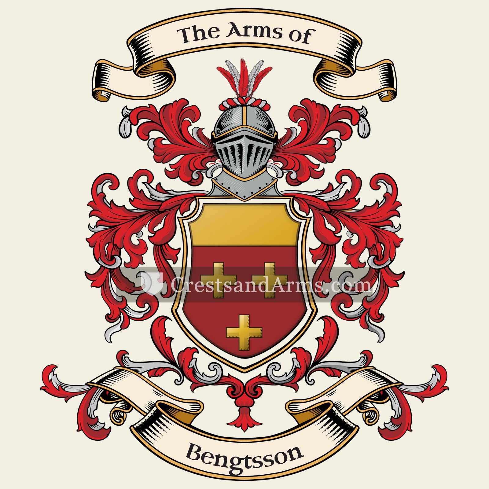 The Bengtsson coat of arms, drawn from the recorded blazon