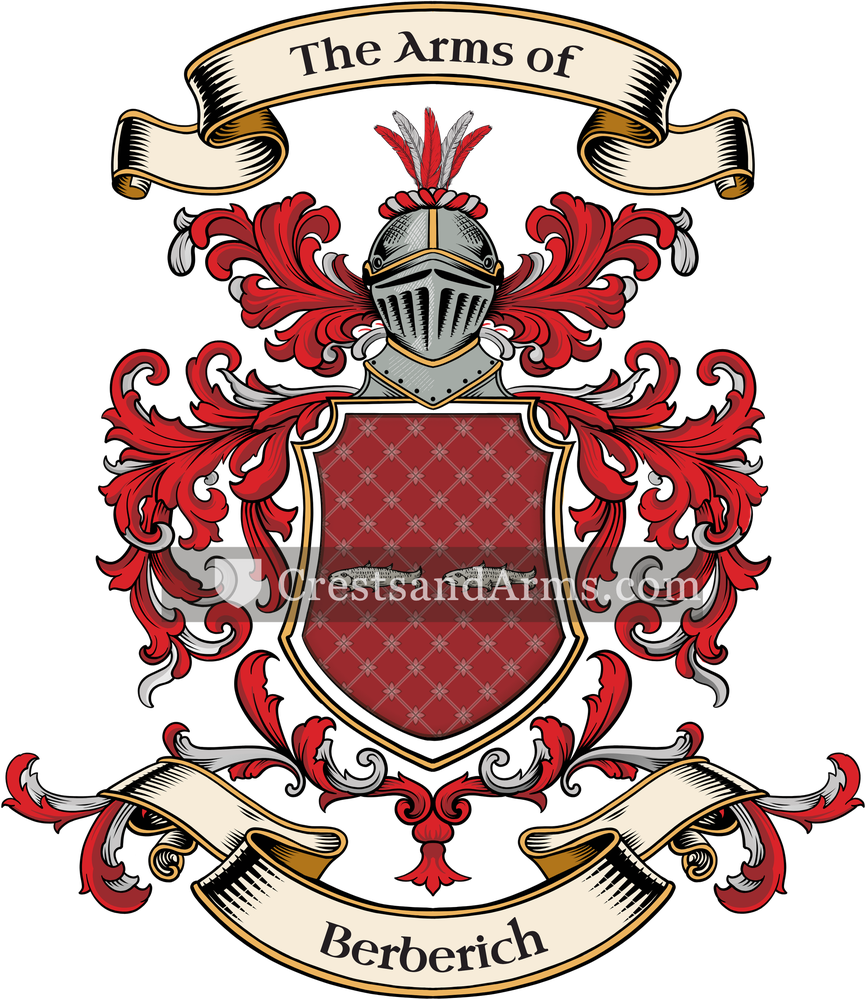 The Berberich coat of arms, drawn from the recorded blazon