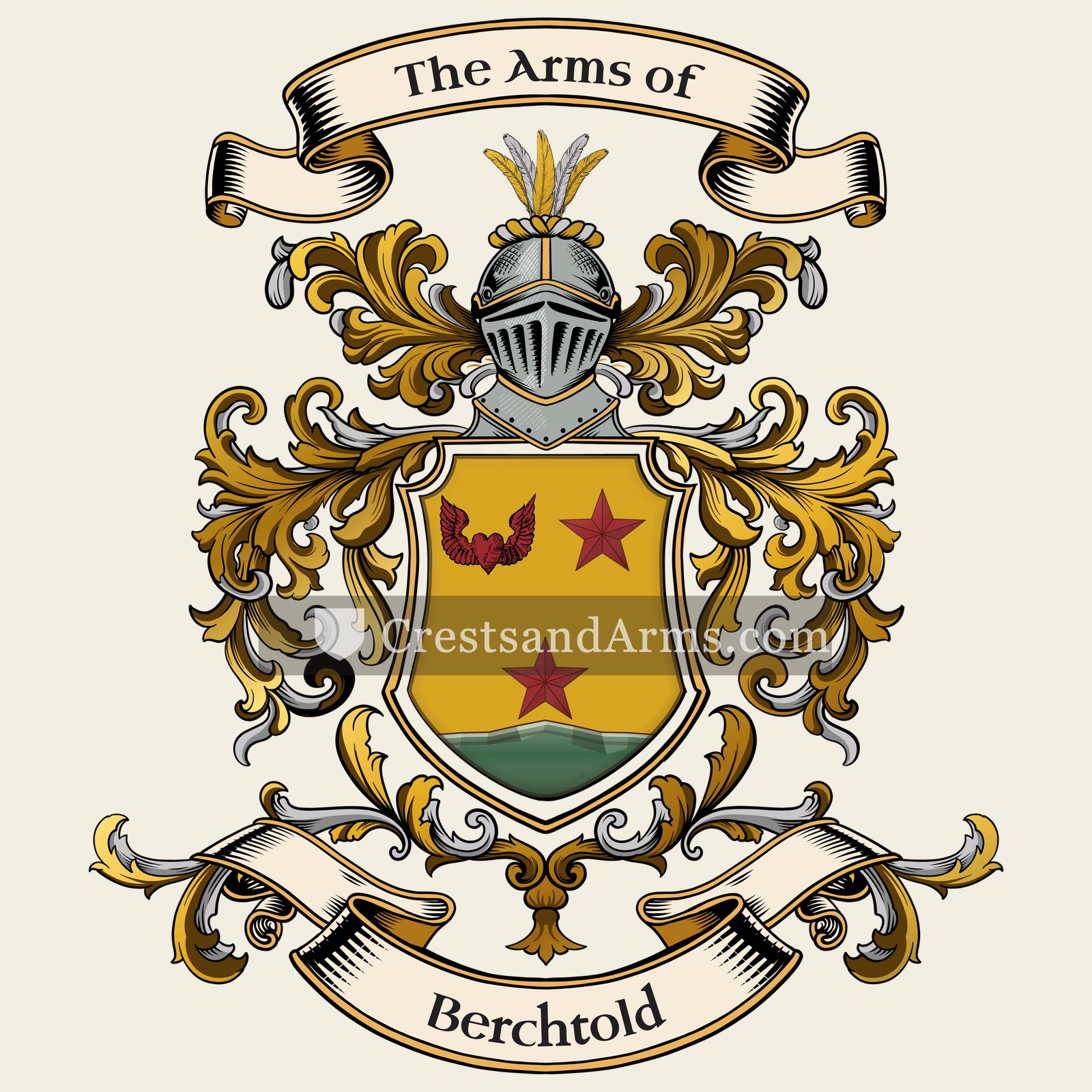 The Berchtold coat of arms, drawn from the recorded blazon