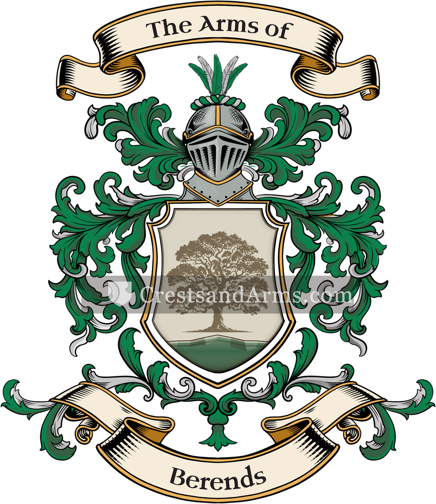 The Berends coat of arms, drawn from the recorded blazon