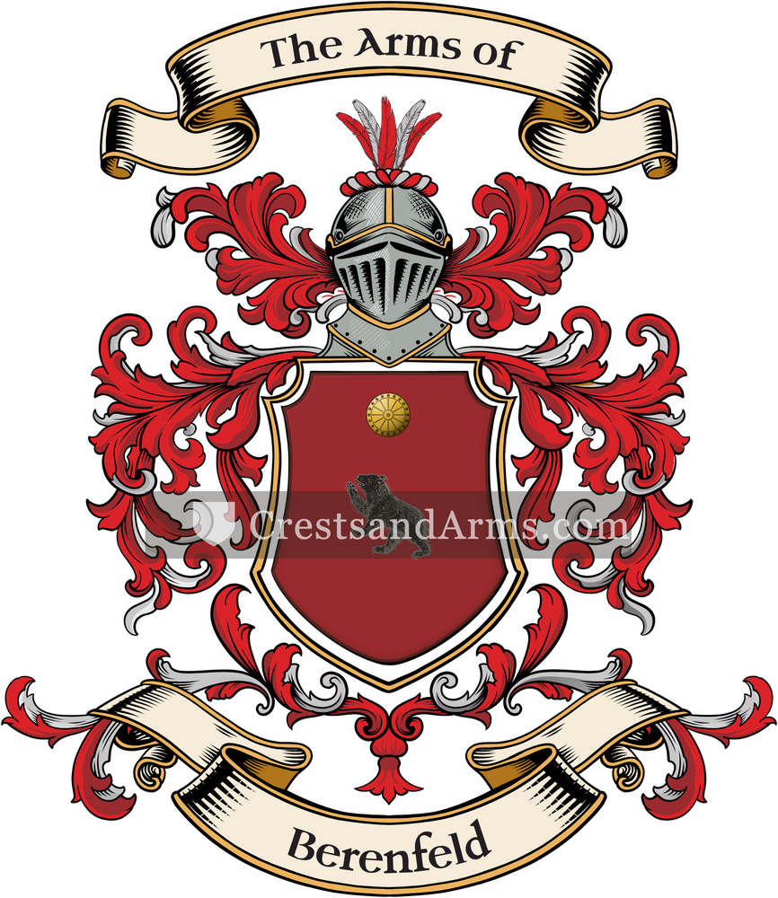 The Berenfeld coat of arms, drawn from the recorded blazon