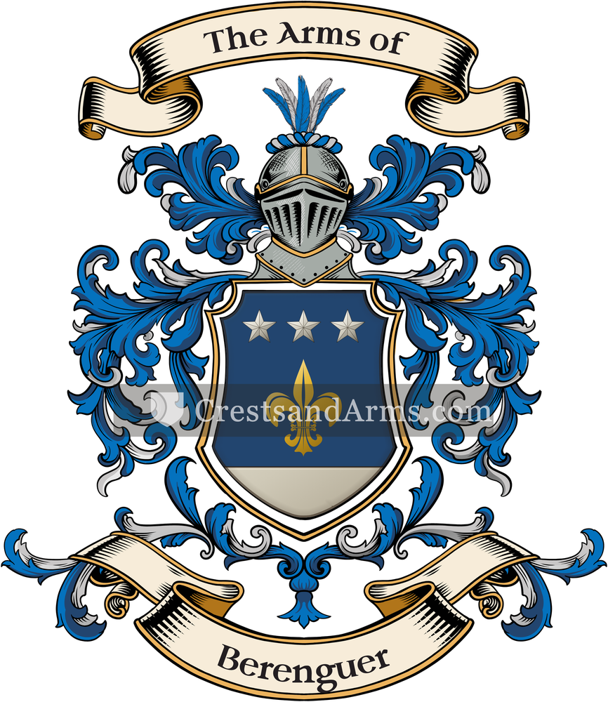 The Berenguer coat of arms, drawn from the recorded blazon