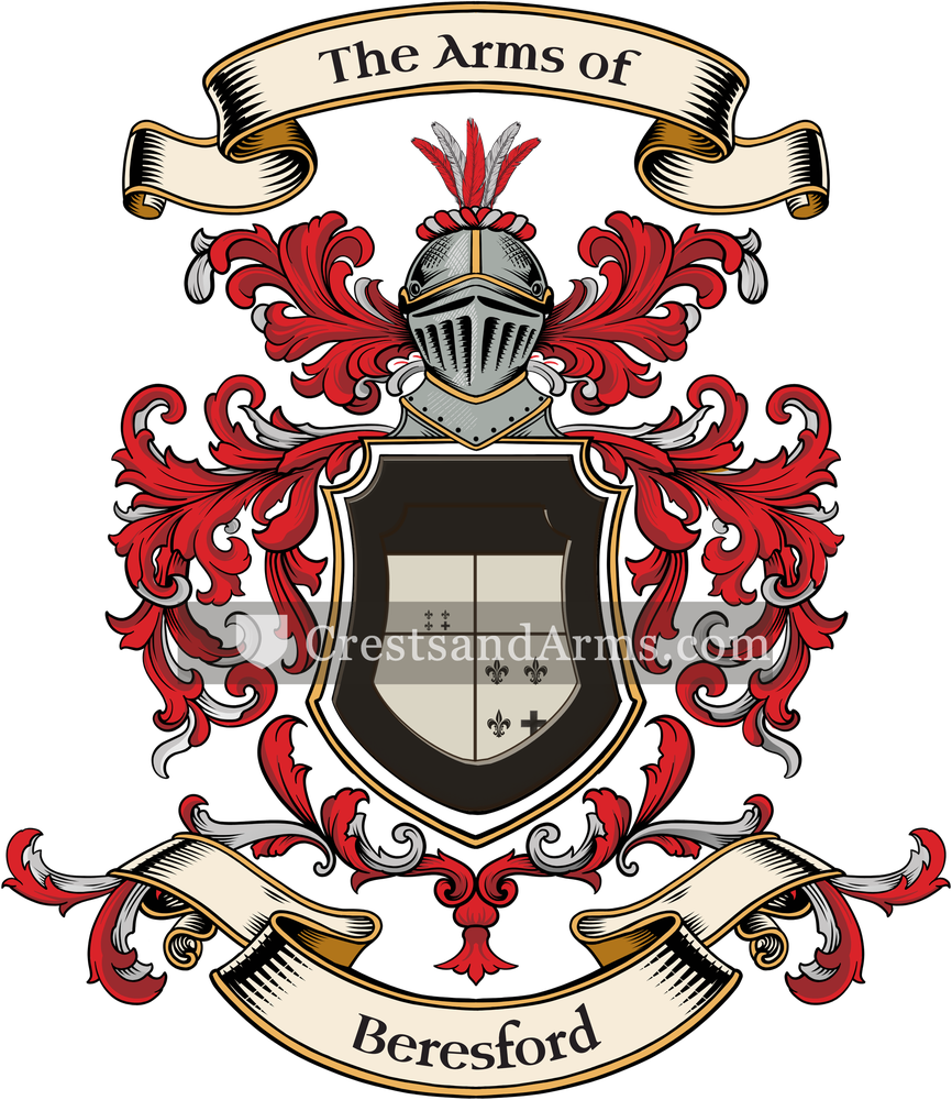 The Beresford coat of arms, drawn from the recorded blazon