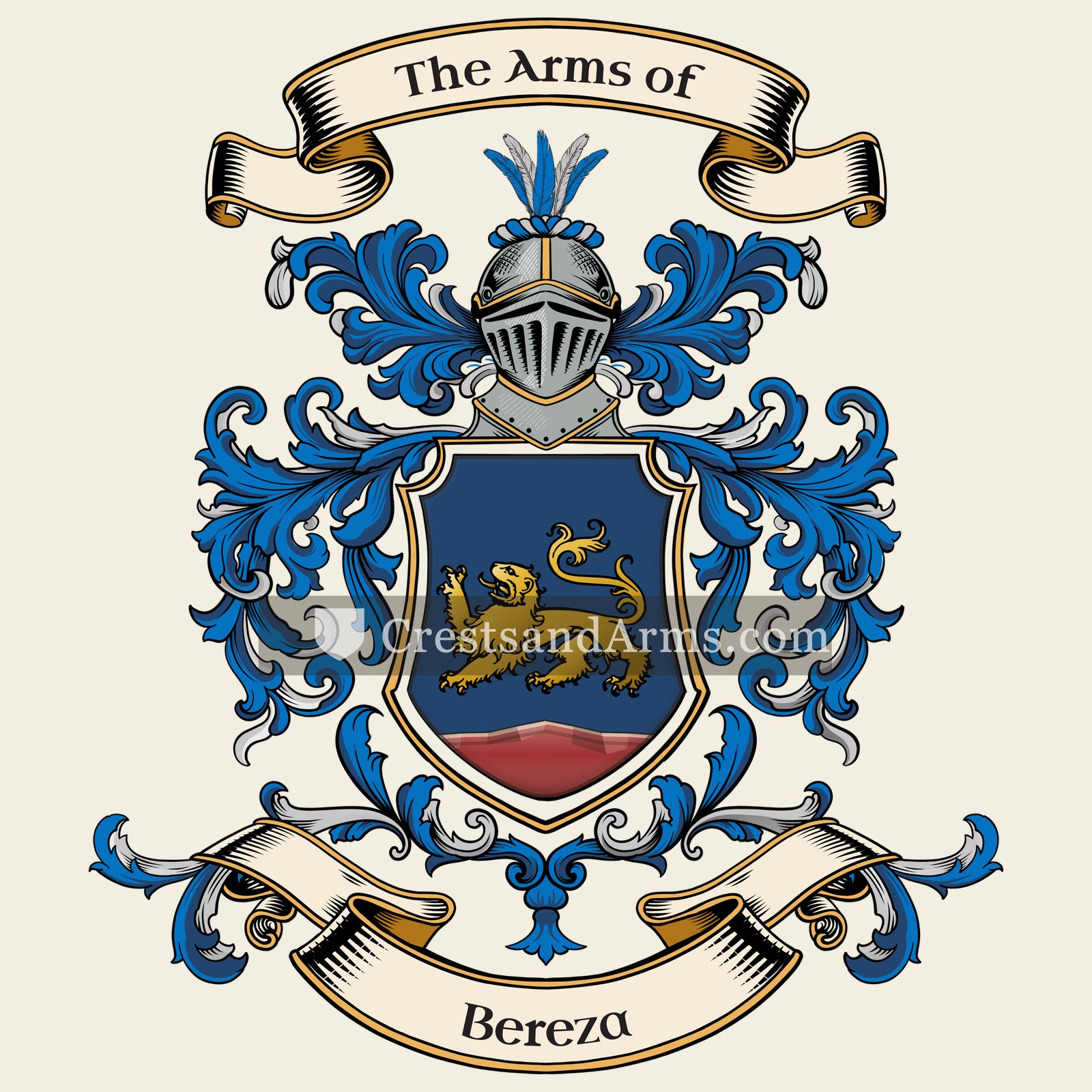 The Bereza coat of arms, drawn from the recorded blazon
