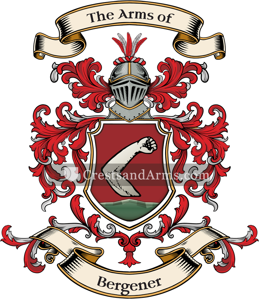 The Bergener coat of arms, drawn from the recorded blazon