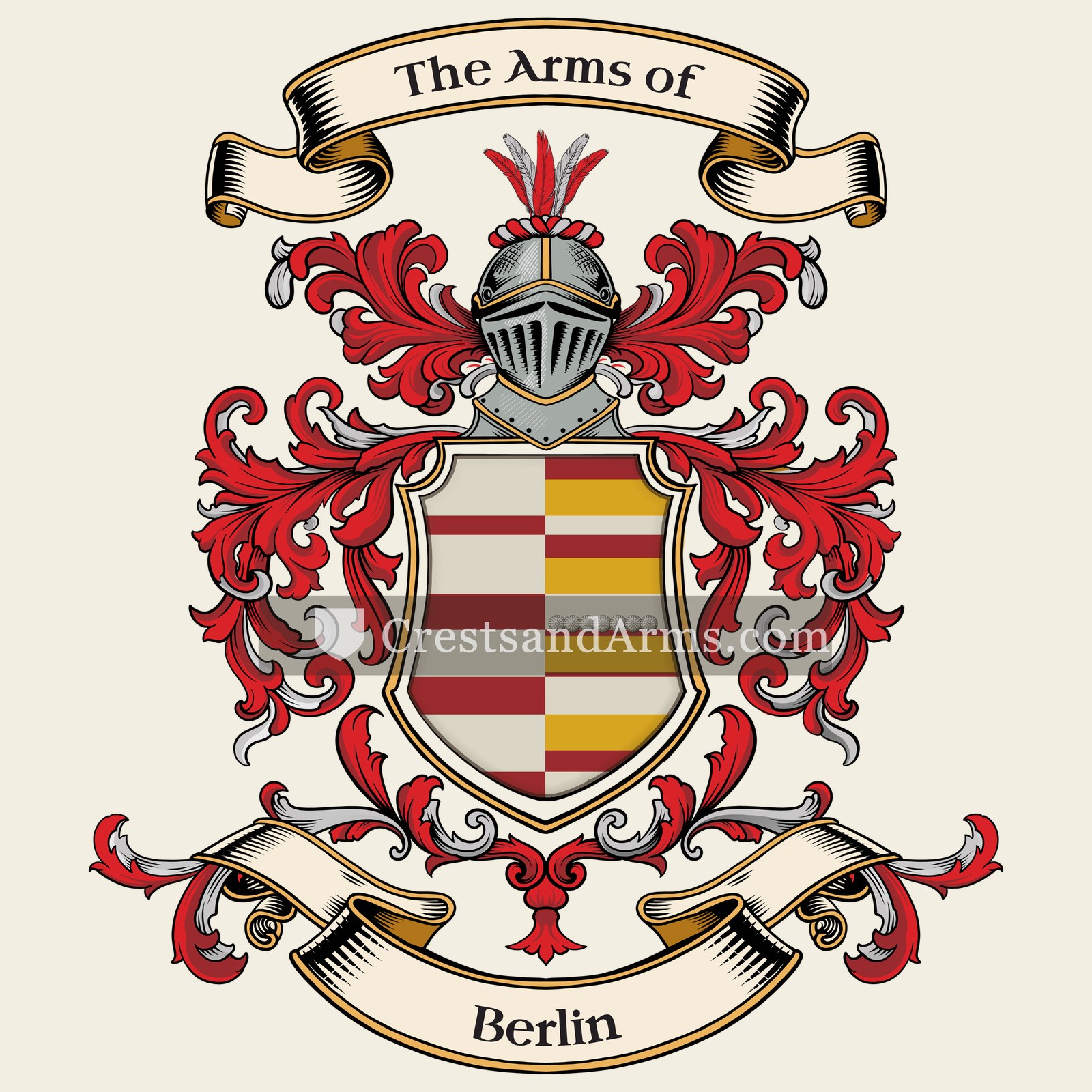 The Berlin coat of arms, drawn from the recorded blazon