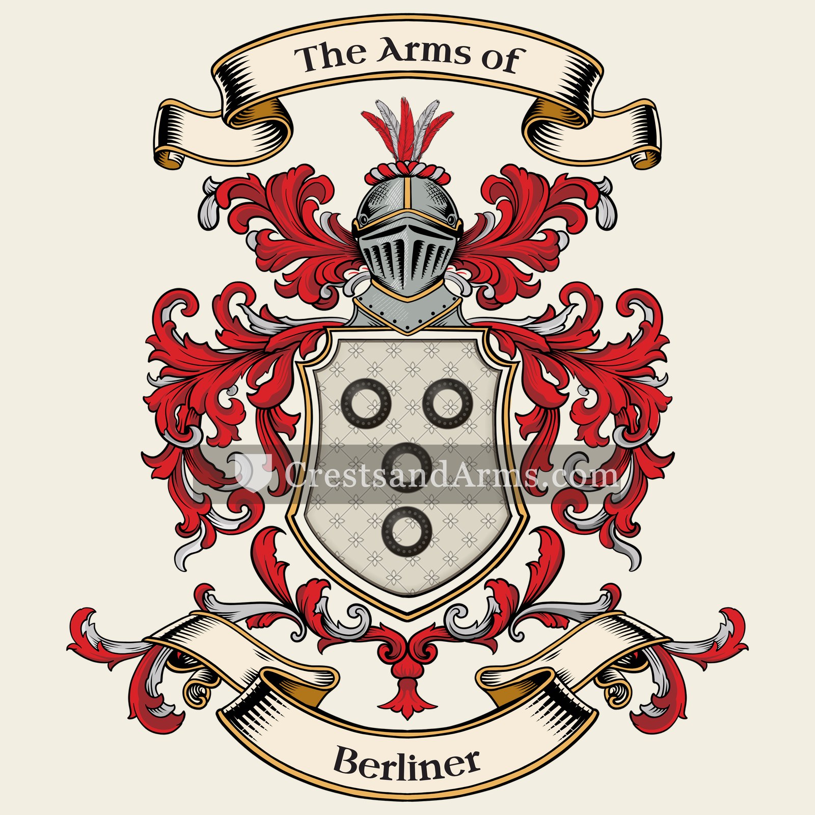 The Berliner coat of arms, drawn from the recorded blazon
