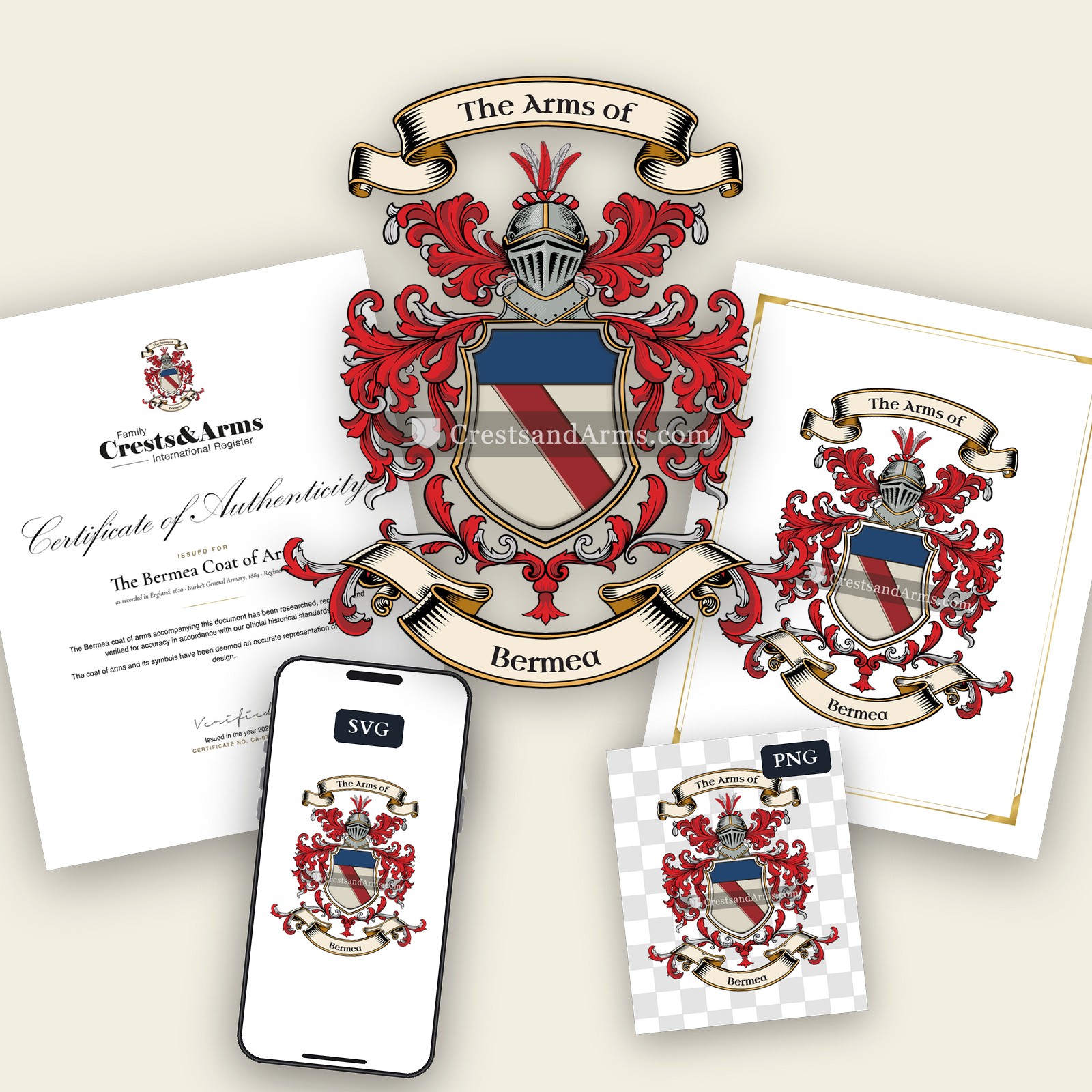 The Bermea arms on the coat of arms — digital pack