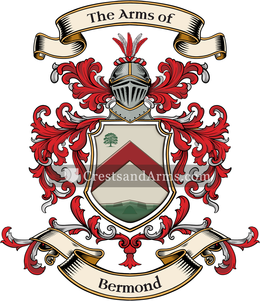 The Bermond coat of arms, drawn from the recorded blazon