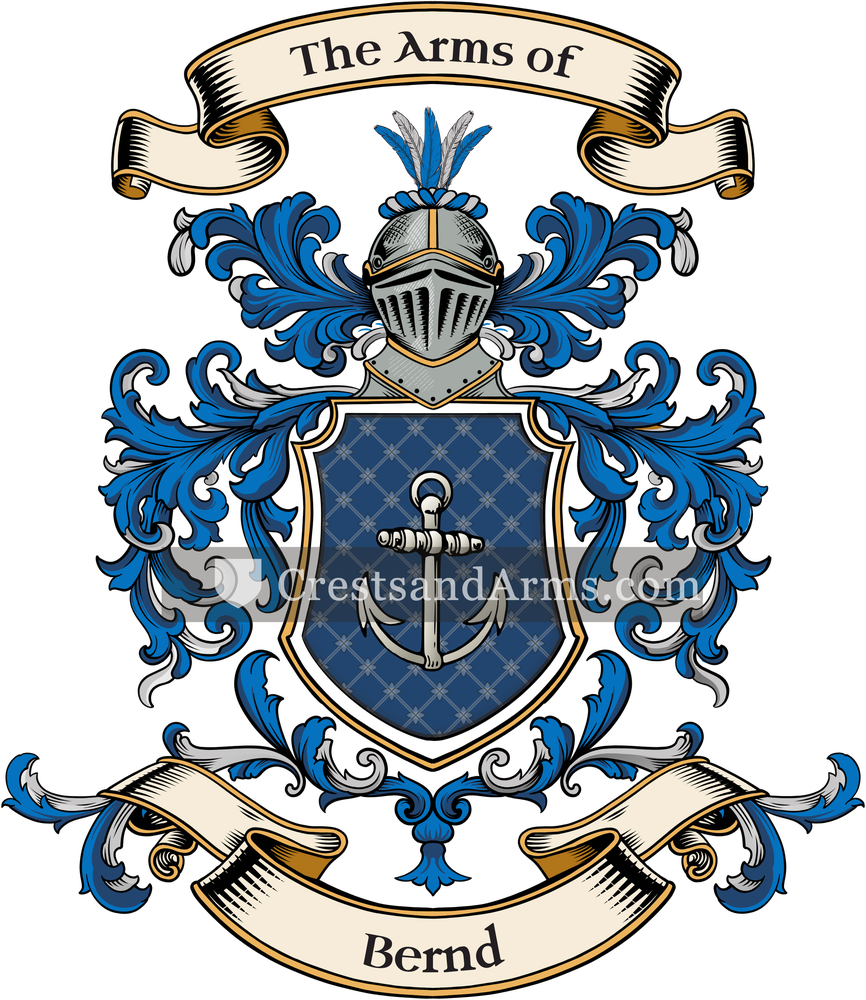 The Bernd coat of arms, drawn from the recorded blazon