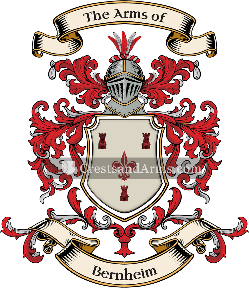 The Bernheim coat of arms, drawn from the recorded blazon