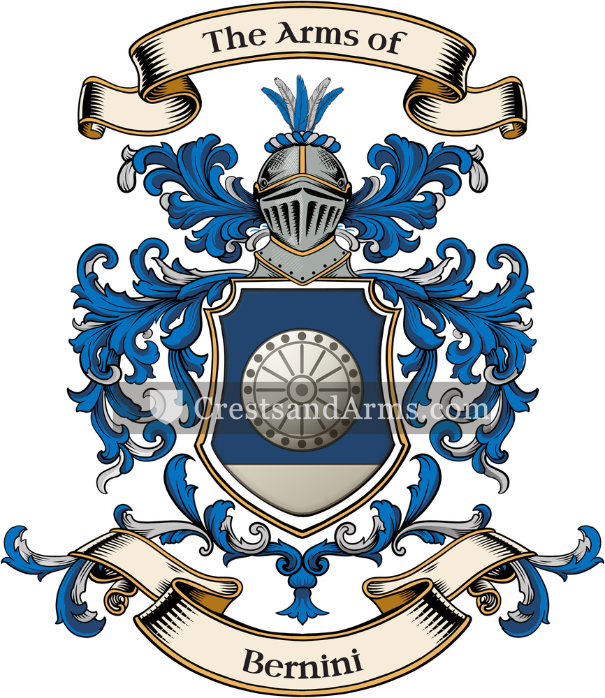 The Bernini coat of arms, drawn from the recorded blazon
