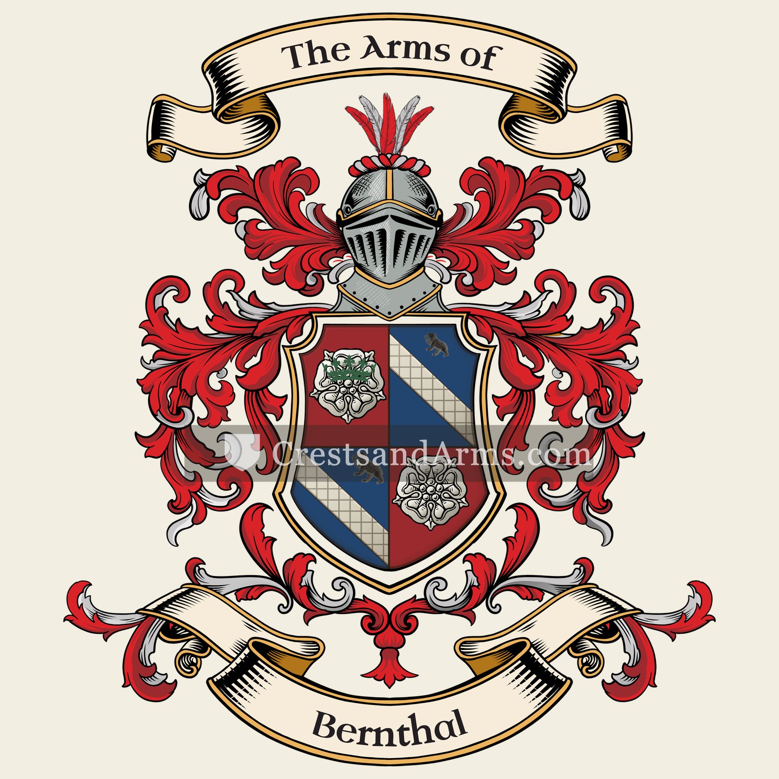 The Bernthal coat of arms, drawn from the recorded blazon