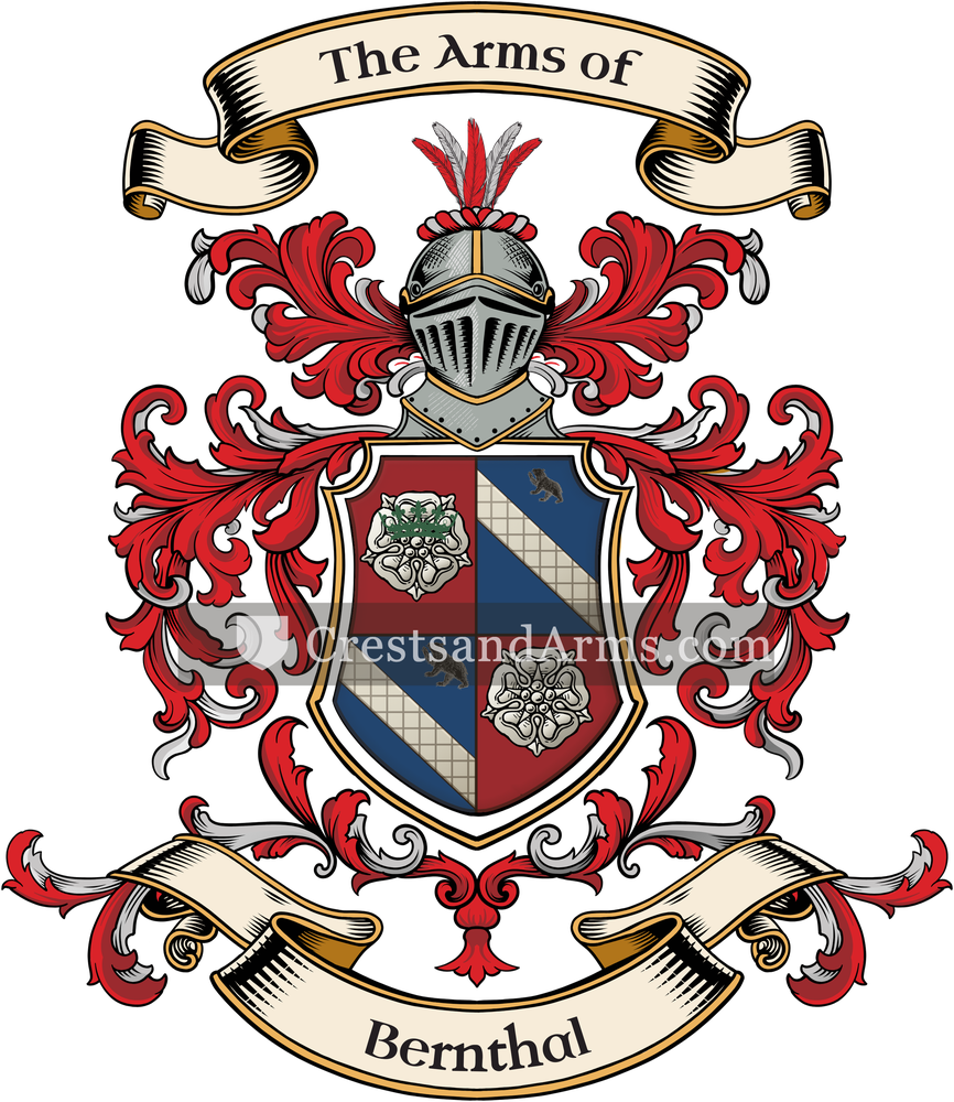 The Bernthal coat of arms, drawn from the recorded blazon