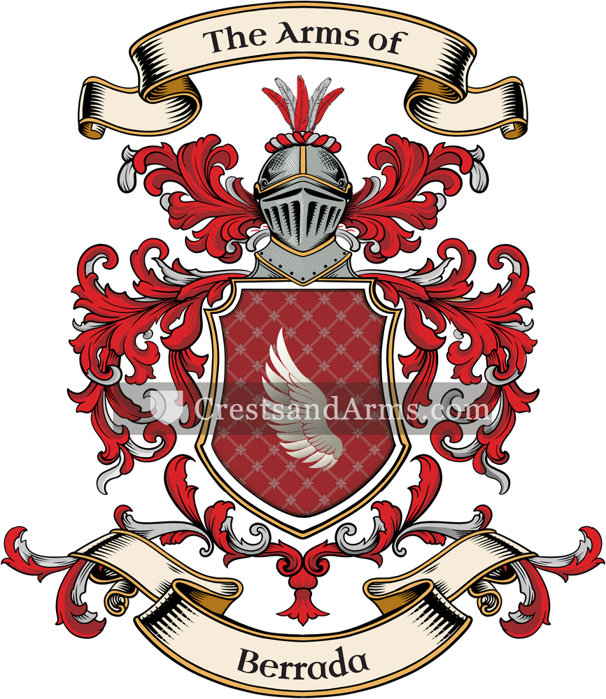 The Berrada coat of arms, drawn from the recorded blazon
