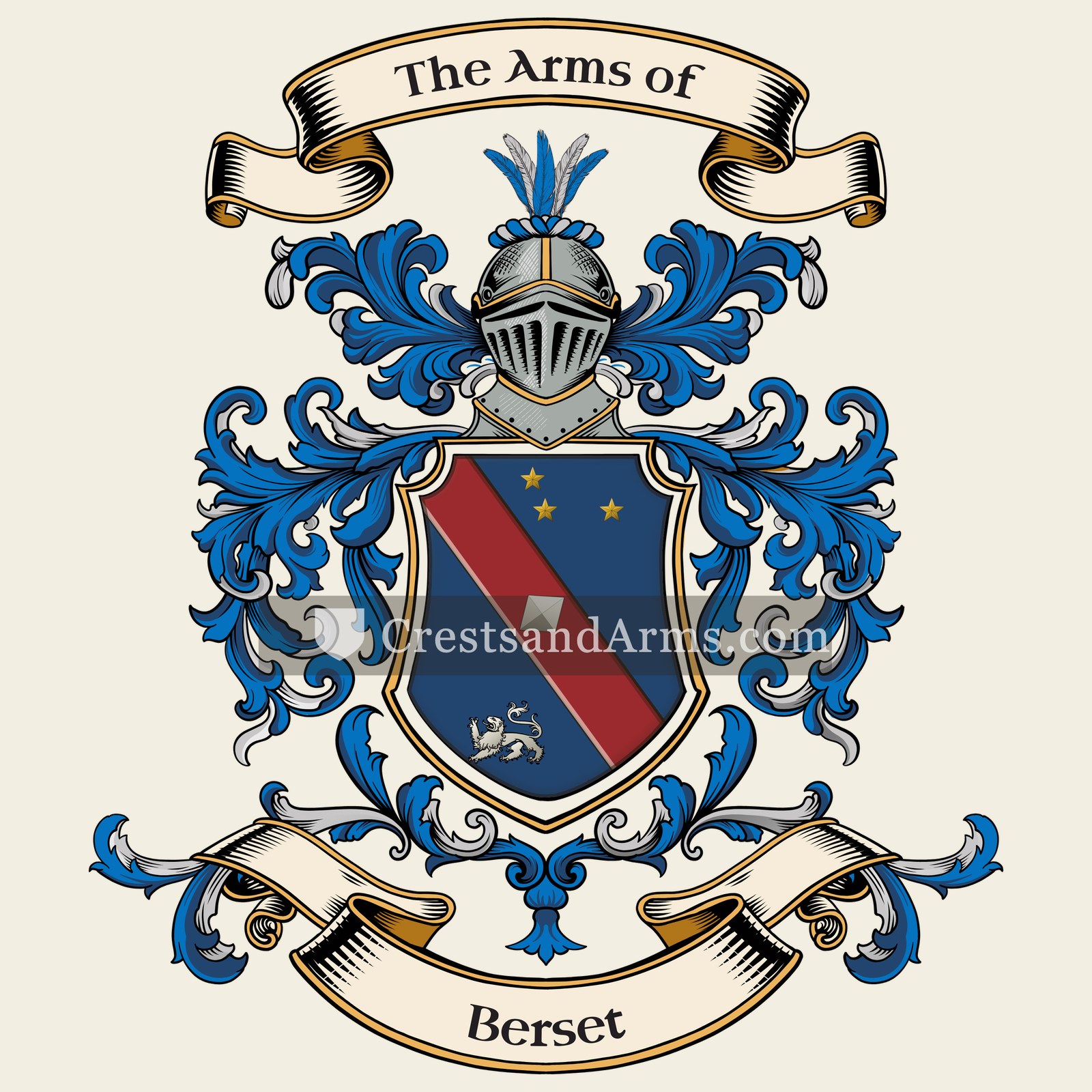 The Berset coat of arms, drawn from the recorded blazon