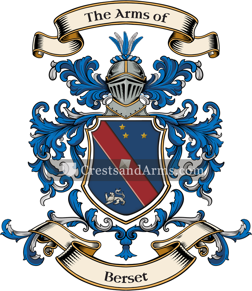 The Berset coat of arms, drawn from the recorded blazon