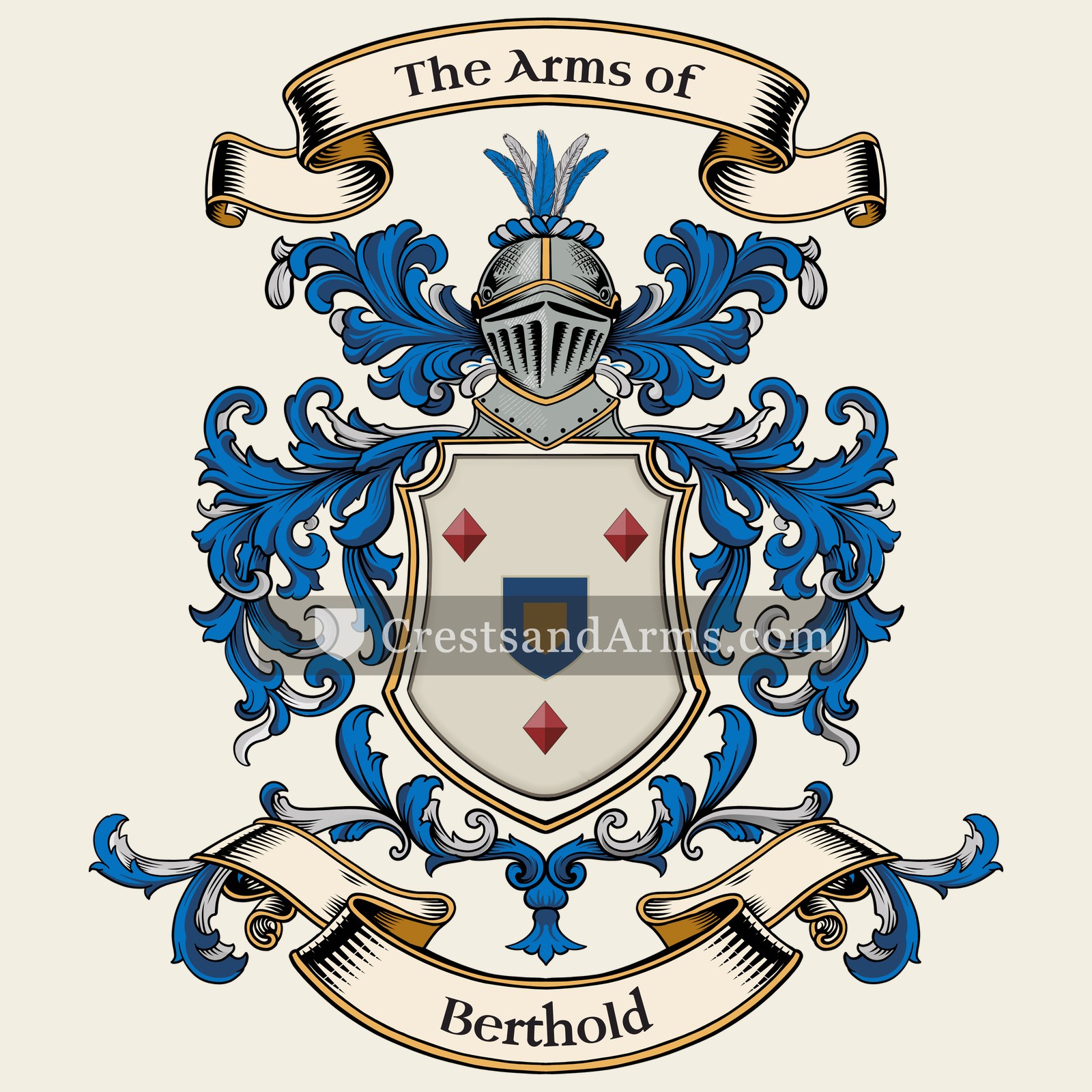 The Berthold coat of arms, drawn from the recorded blazon