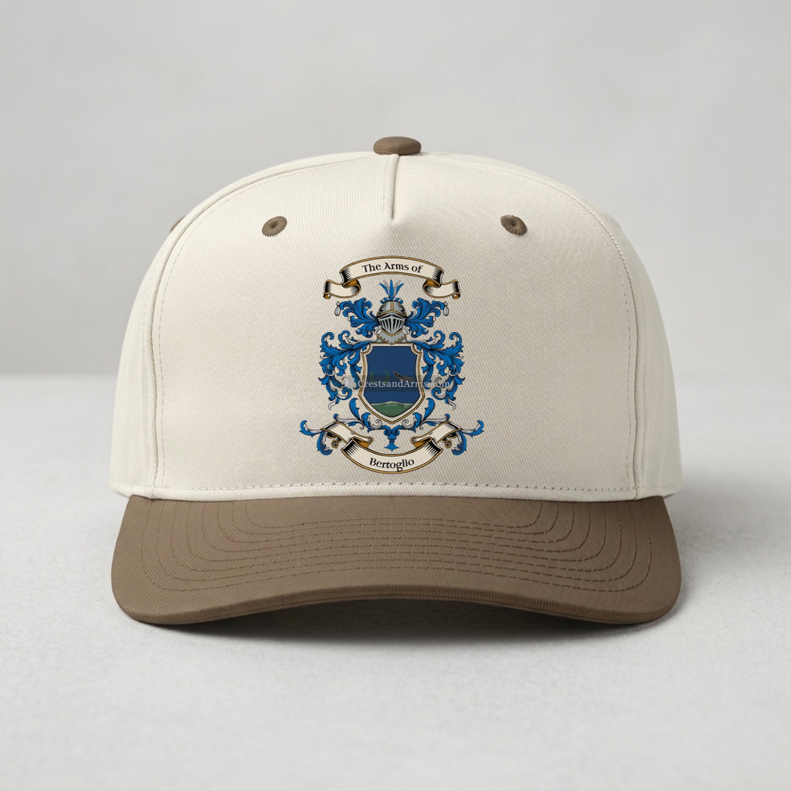 The Bertoglio arms on the family cap - unisex