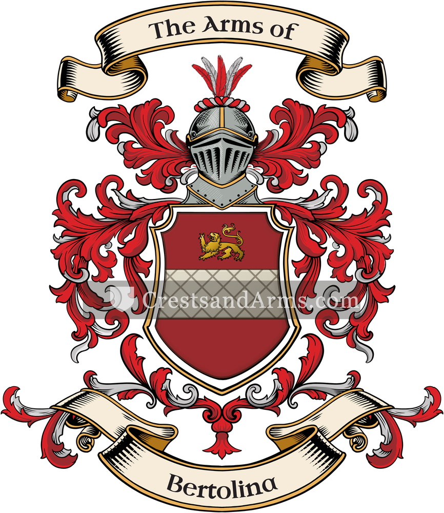 The Bertolina coat of arms, drawn from the recorded blazon