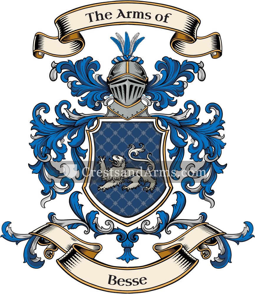 The Besse coat of arms, drawn from the recorded blazon