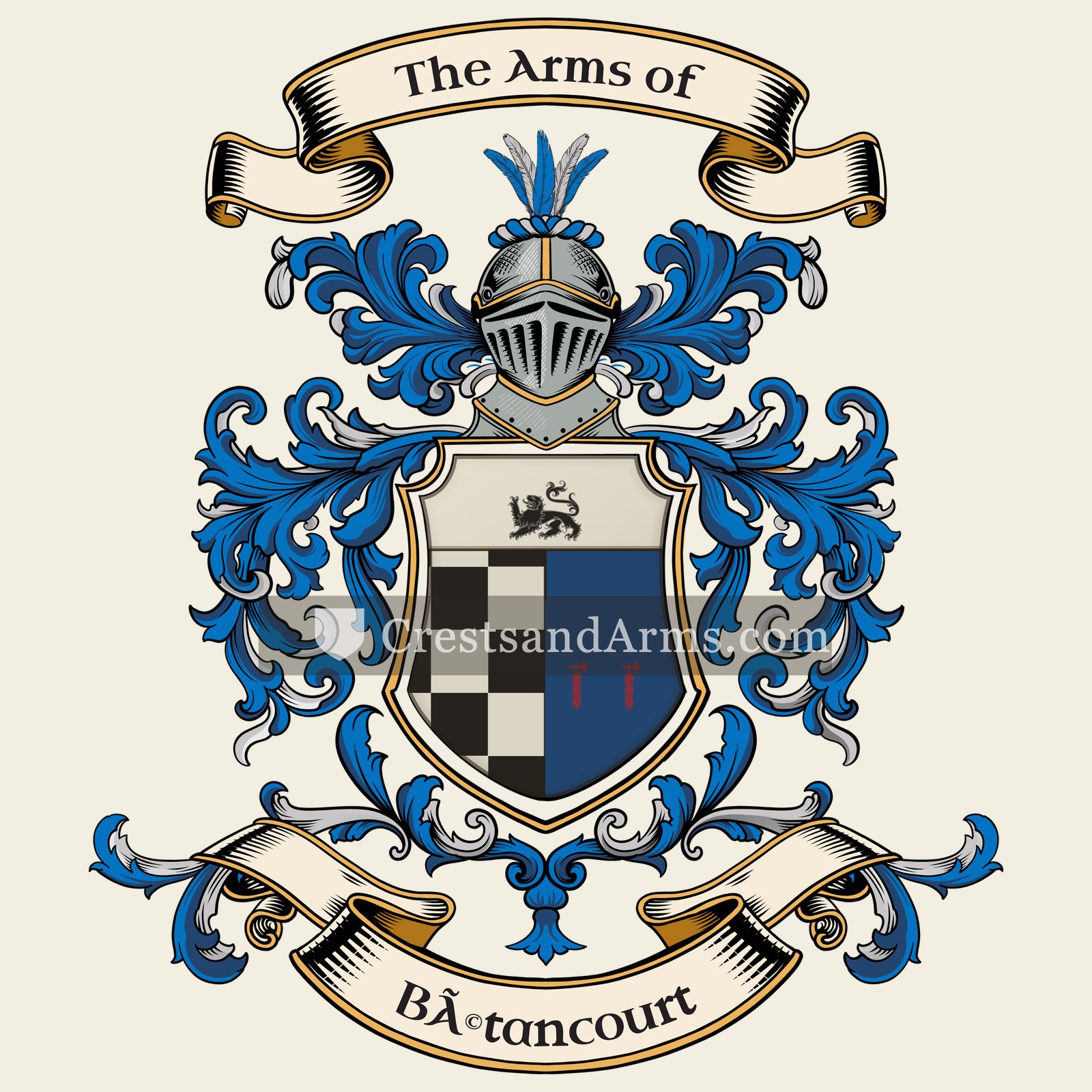 The Bétancourt coat of arms, drawn from the recorded blazon