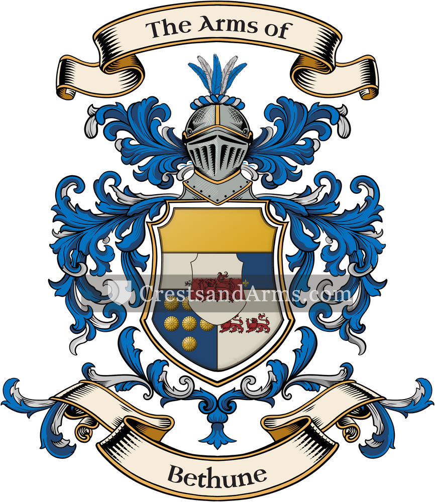 The Bethune coat of arms, drawn from the recorded blazon