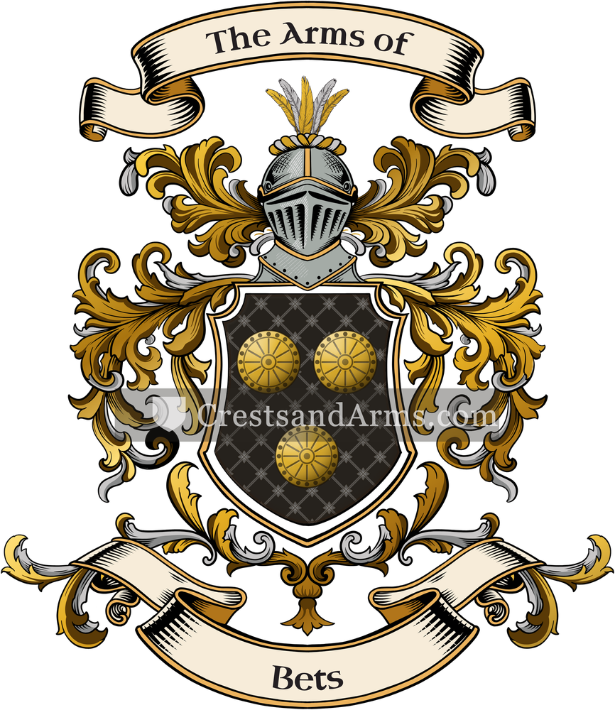 The Bets coat of arms, drawn from the recorded blazon