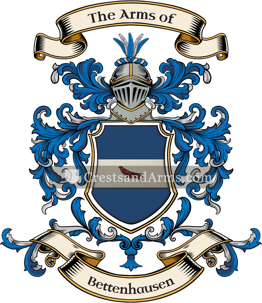 The Bettenhausen coat of arms, drawn from the recorded blazon