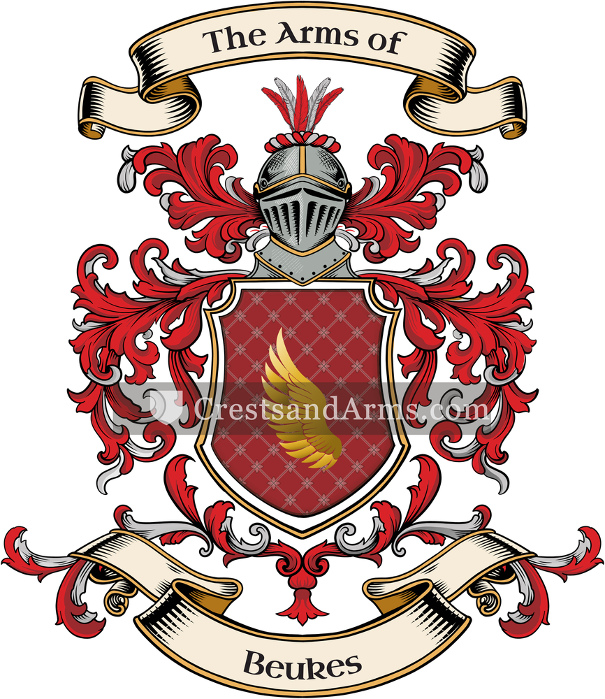 The Beukes coat of arms, drawn from the recorded blazon
