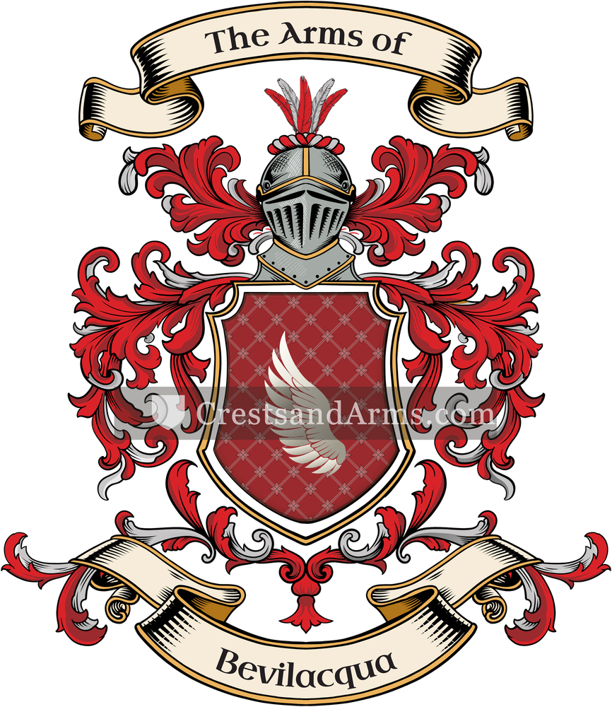 The Bevilacqua coat of arms, drawn from the recorded blazon