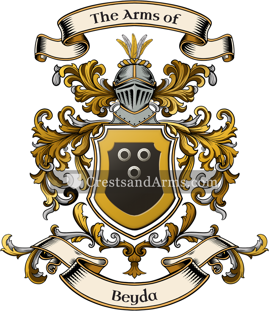 The Beyda coat of arms, drawn from the recorded blazon