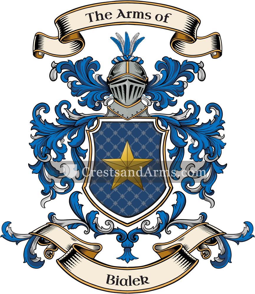 The Bialek coat of arms, drawn from the recorded blazon