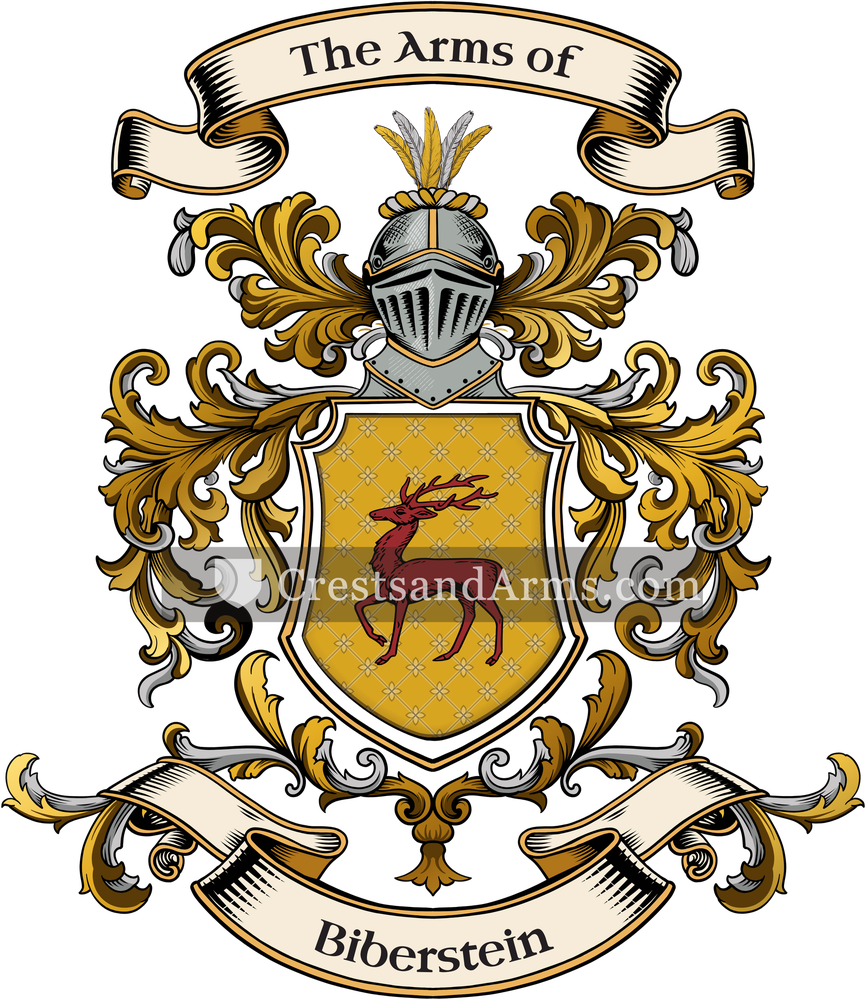 The Biberstein coat of arms, drawn from the recorded blazon