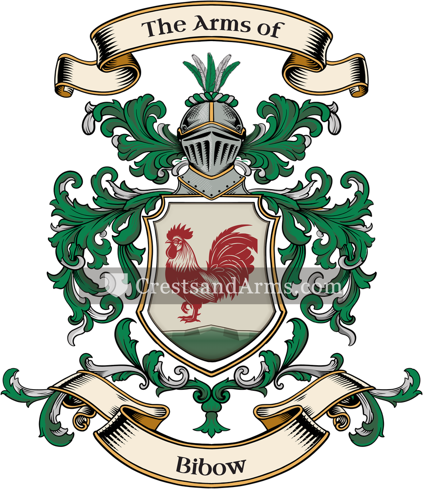 The Bibow coat of arms, drawn from the recorded blazon