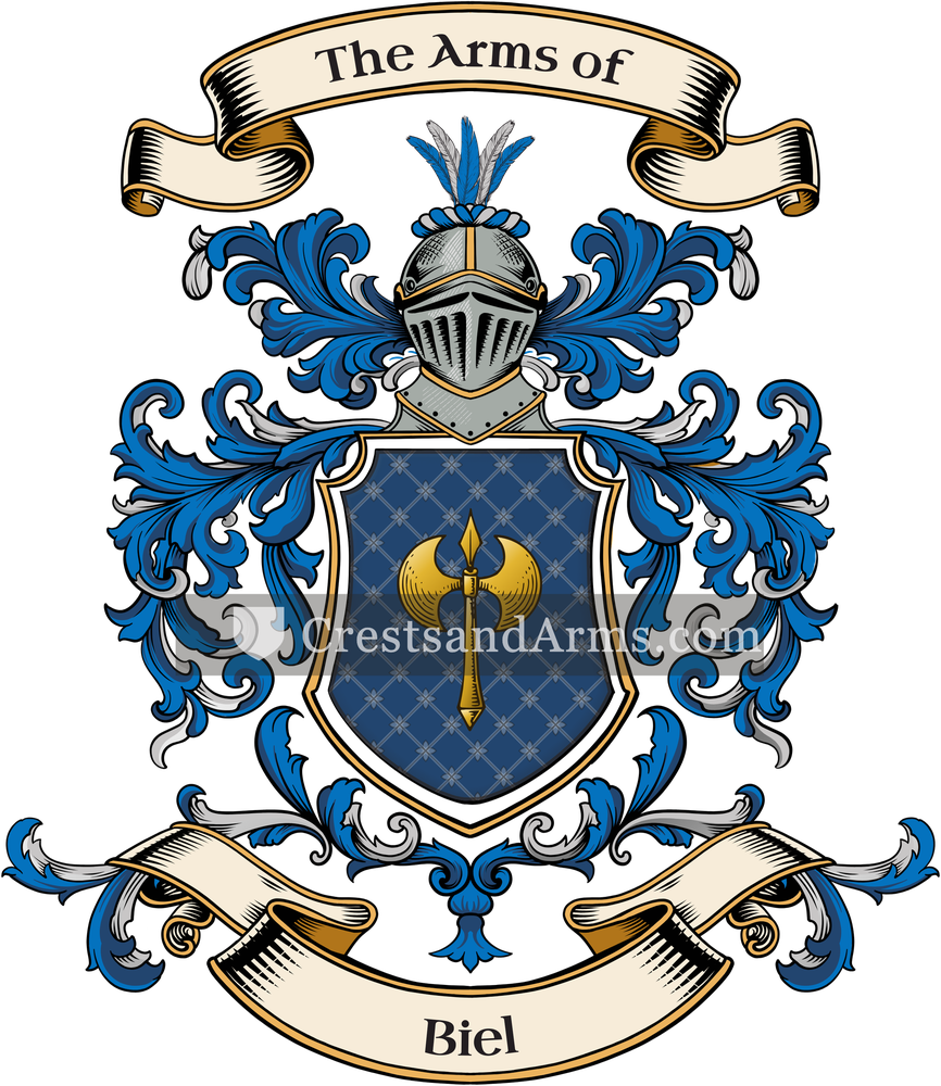 The Biel coat of arms, drawn from the recorded blazon