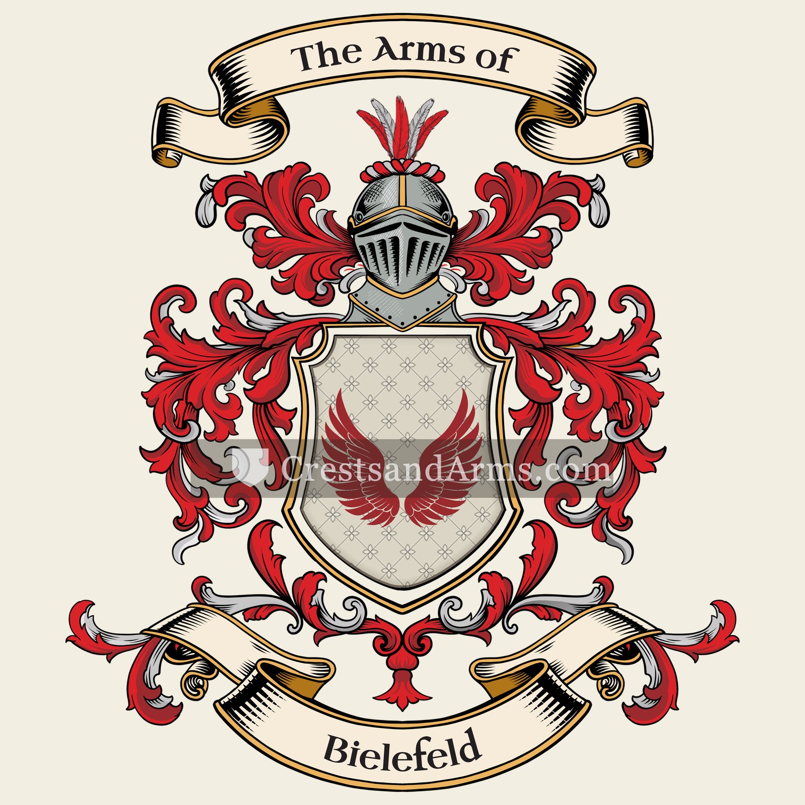 The Bielefeld coat of arms, drawn from the recorded blazon
