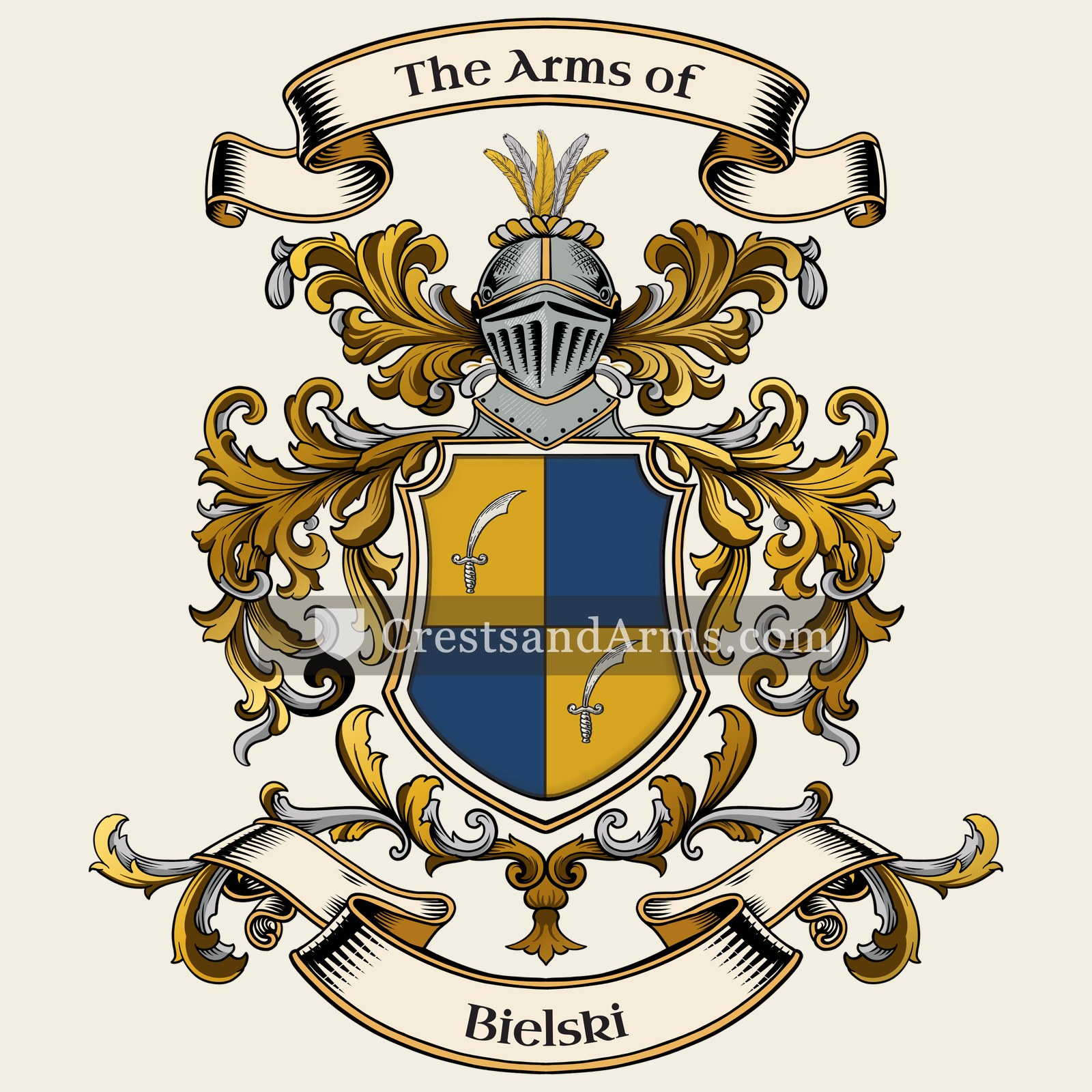 The Bielski coat of arms, drawn from the recorded blazon