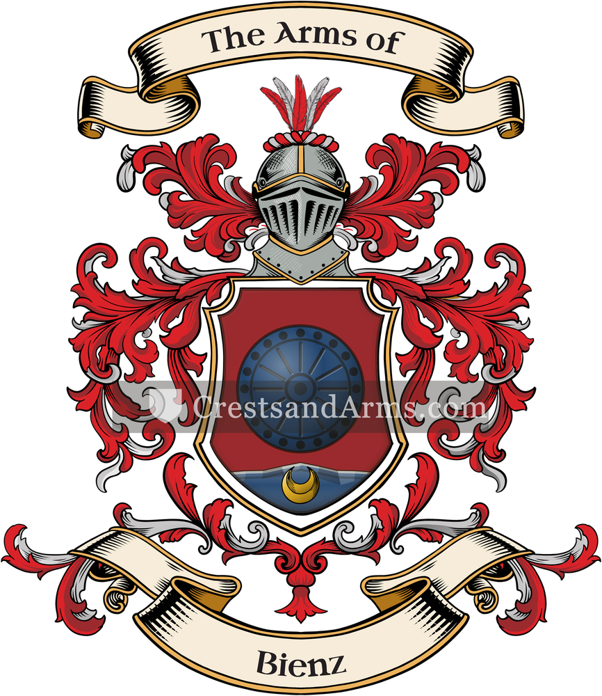 The Bienz coat of arms, drawn from the recorded blazon