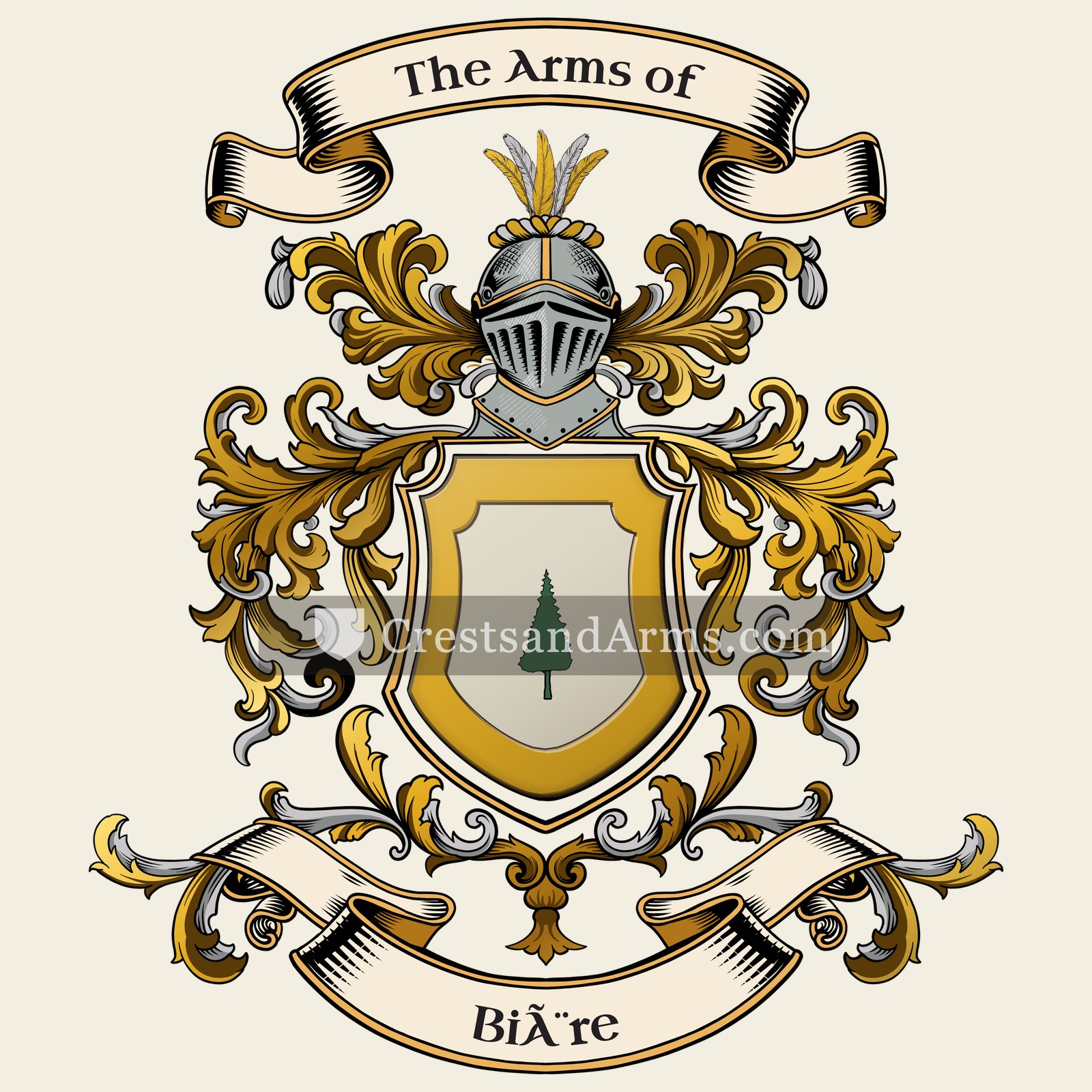 The Bière coat of arms, drawn from the recorded blazon